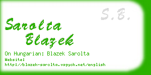 sarolta blazek business card